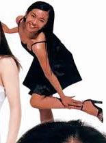 i also just noticed that this particular image of Tomomi Kahara all bronzed up was used as an inspiration for our favorite ethnically ambiguous gyaru Peach Girl manga character