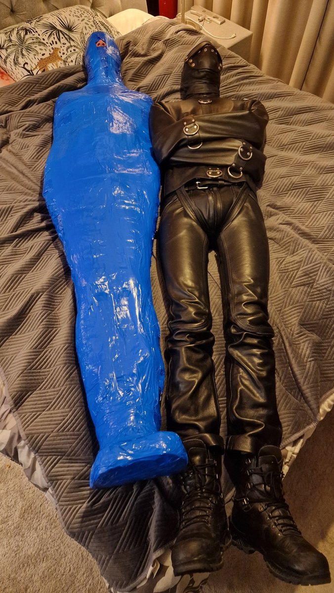 This was INSANE!!! Completely immobilised, diapered, locked 🔒, double smelly sock gagged in 3 complete rainsuits in 3 layers of ducttape and electrical tape. By @sub_in_gear and <a href="/DutchLeatherG/">Dutch Leather</a>

Left for 3 hours with my leather bound friend <a href="/Lthrkinkboy/">lthrKinkboy</a> next to me.