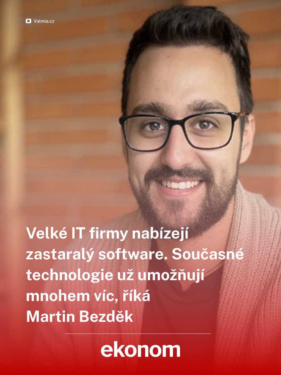 🖥️ Mají vrcholoví manažeři jasnou představu o digitalizaci? Co konkrétně dělá společnost Valmia? A kterou věc považuje její majitel, Martin Bezděk, za výhodu oproti tomu, co nabízejí velké firmy? 👉 ekonom.cz/c1-67808640-ve…