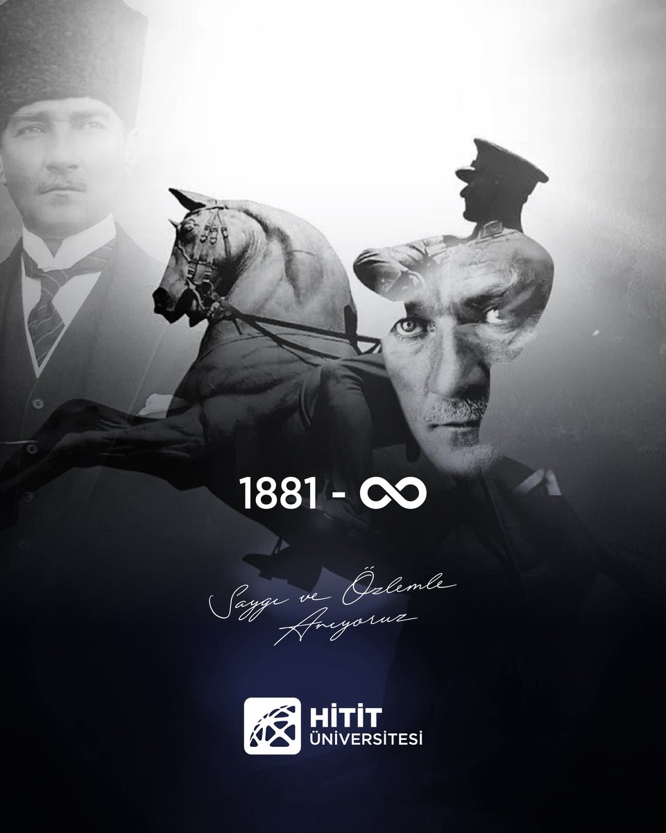 Cumhuriyetimizin kurucusu Gazi Mustafa Kemal Atatürk’ü aramızdan ayrılışının 87. yılında saygı, rahmet ve özlemle anıyoruz... ♾️

#HititÜniversitesi #10Kasım #Atatürk <a href="/ProfAliOzturk/">Ali Osman Öztürk</a>