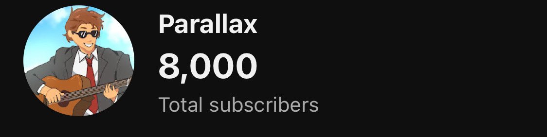 realparallax's tweet image. Thank you for 8 subscriber