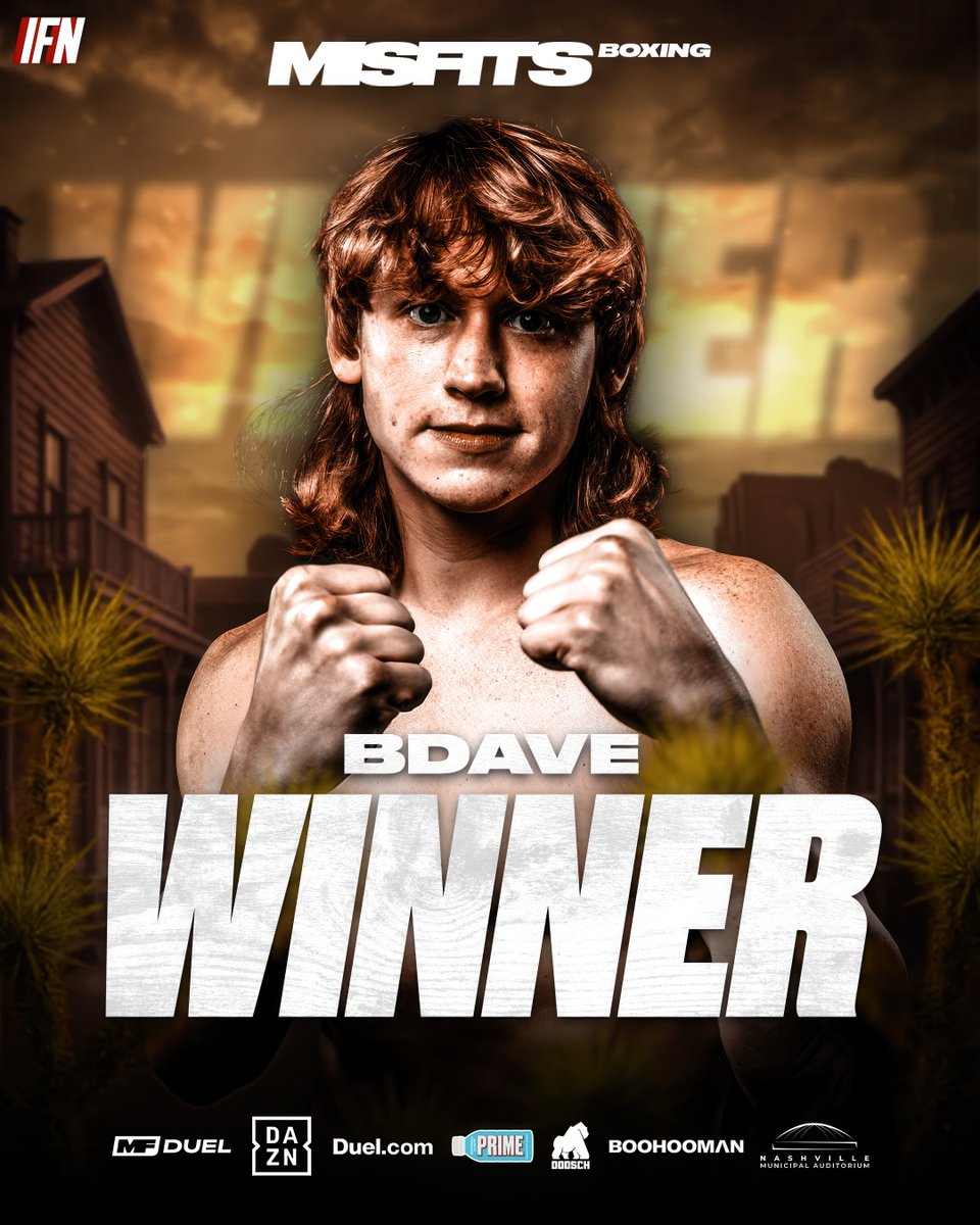 IfnBoxing's tweet photo. ‼️BDAVE has defeated Rod Stewart's Son via 1st Round KO.

#MFDuel | #MisfitsBoxing | @DAZNBoxing
@MisfitsBoxing @IfnBoxing https://t.co/2JfWQjJSrE