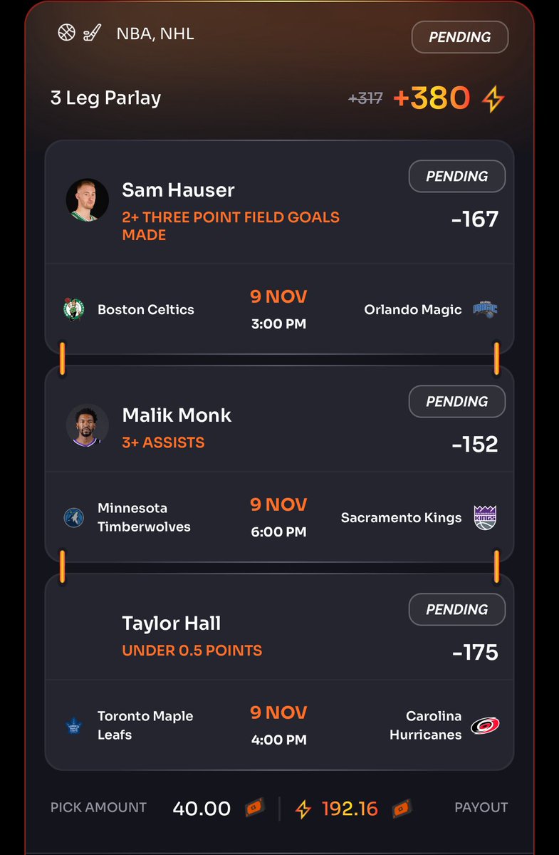 luncelocks's tweet photo. rebet profit boost
ive bet on sam hauser over threes every game and i feel like it missed everytime https://t.co/3O4mwKoamR