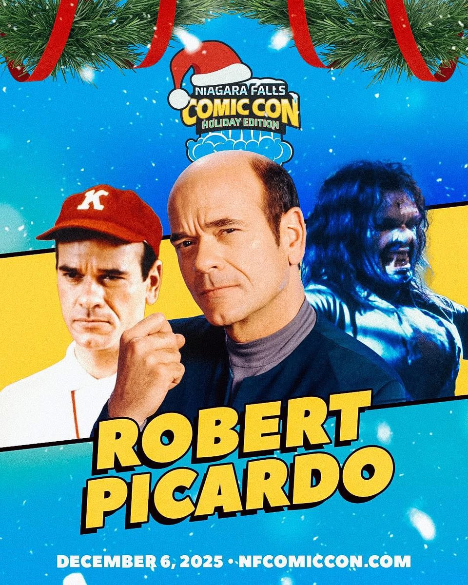 SAT, Dec 6, I will be <a href="/NFComicCon/">NiagaraFallsComicCon</a> in Niagara Falls. What a great way to kick off your holiday season! Come see one of the wonders of the world (the Falls aren't bad either!) and wish me Happy Holograms ! For info: 
nfcomiccon.com