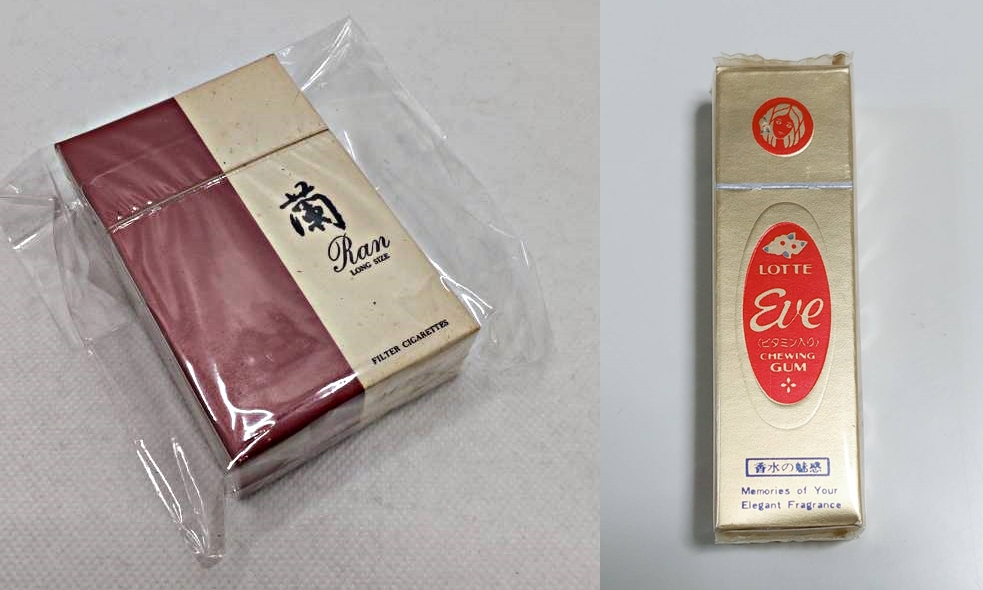 昭和の謎フレーバー「魅惑の香水ガム」のイブ。口の中にキンモクセイなどの香水の味が広がる。大人の女性向けだったので、お口のエチケット用、水商売のおねーさん用だったのかな。
同じくして蘭と言う煙草があった。味はまずく、煙は厚化粧の匂いのようだったらしい。（吸ったことない）