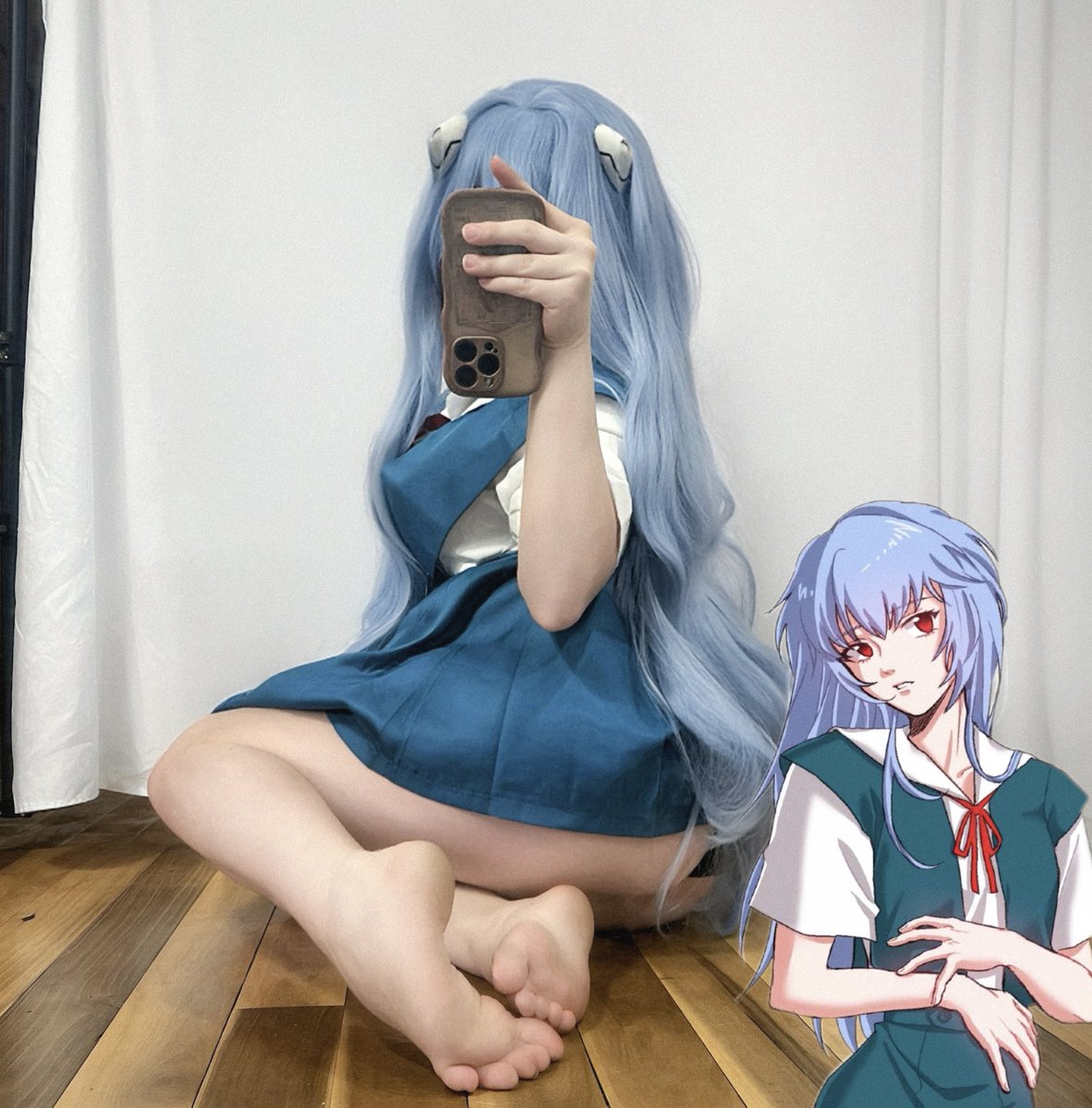 rei ayanami cosplay from neon genesis evangelion (long hair vers)