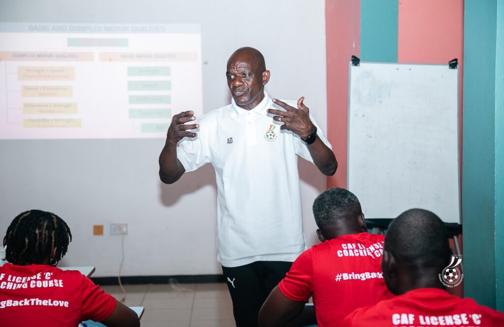 ghanafaofficial's tweet photo. 📸 Scenes from the Seventh Batch of the CAF License C Coaching Course at the Ghanaman Soccer Centre of Excellence, Prampram.📍 https://t.co/0Kx6z84Php