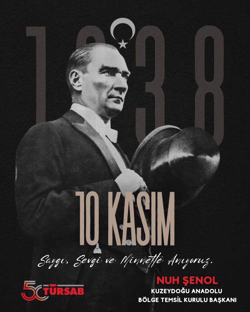 “Benim naçiz vücudum, bir gün elbet toprak olacaktır. Fakat Türkiye Cumhuriyeti, ilelebet payidar kalacaktır.”  🇹🇷

Cumhuriyetimizin kurucusu Gazi Mustafa Kemal Atatürk’ü saygı, minnet ve özlemle anıyorum.  🇹🇷 

#10Kasim 
#10Kasim1938
#MustafaKamalAtatürk