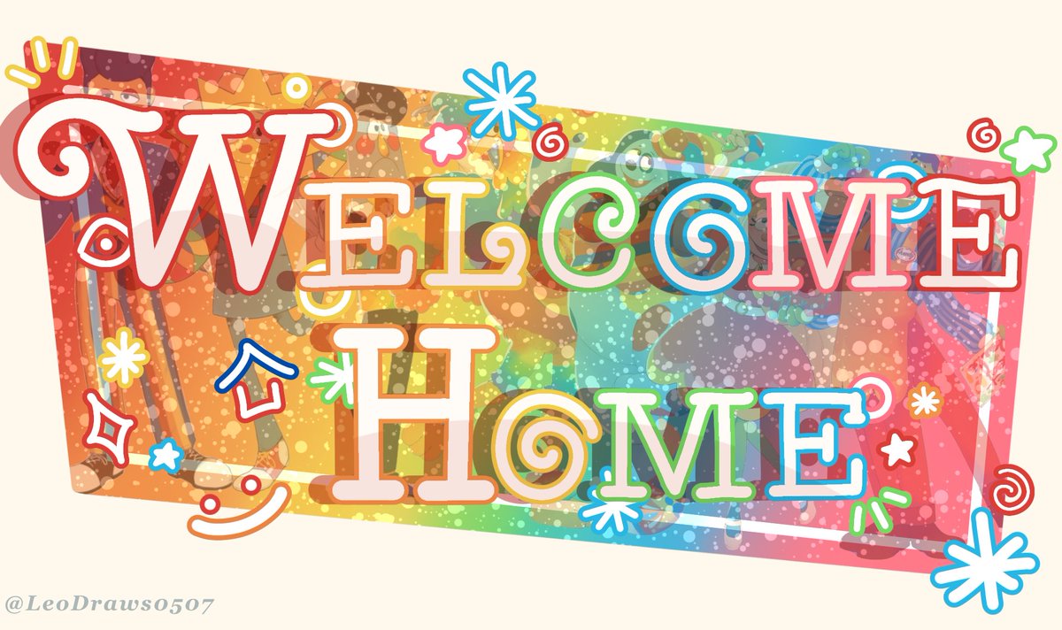 LeoDraws0507's tweet photo. I was curious to make the welcome home logo ✨😅. #welcomehomearg
#WallyDarling 
#welcomehomepuppetshow
#welcomehome
#savewelcomehome #welcomehomeart #Logo https://t.co/ASKnrQWF8c