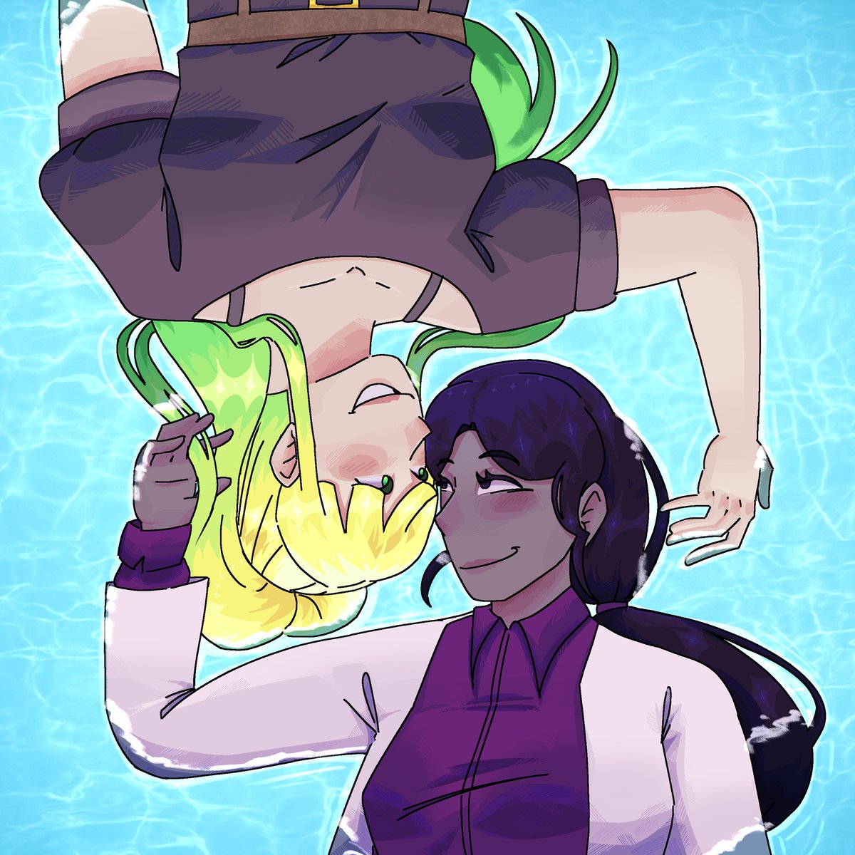 Surely this pose doesn’t imply anything will happen in any way!

Art by <a href="/ChairWasHere/">Chair ⚔️🎗📺🖤🤍🍉COMMISSIONS OPEN</a> 

#HorizonSMP #SMPHorizon #yuri #doomedyuri
