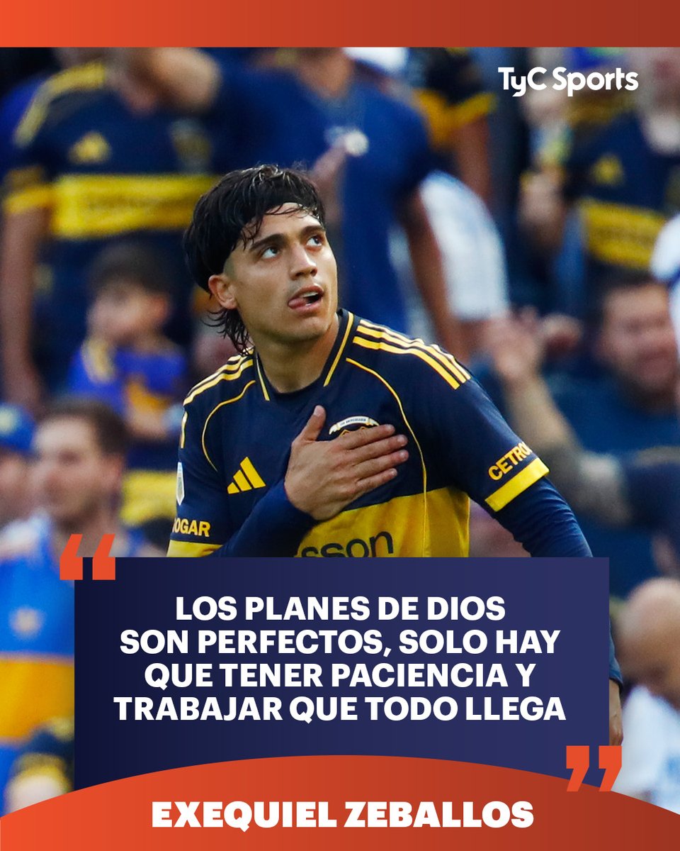 TyCSports's tweet photo. El Changuito Zeballos expresó su felicidad por el triunfo de #Boca ante #River haciendo alusión a la fe y el esfuerzo. 🔵🟡

🗣️ "Muy contento. Feliz por todo el grupo, un equipo muy unido", agregó el autor del primer gol del xeneize.

🎙️TNT Sports https://t.co/MTW3CTSZrR