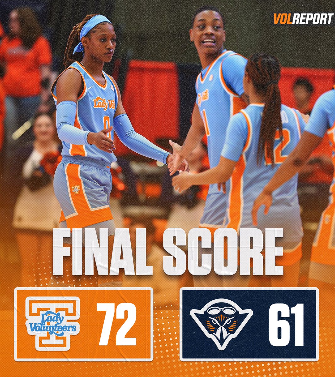 The Lady Vols pickup the win at UT Martin in the Pat Summit Heritage Classic! 🧡🩵

#WeBackPat