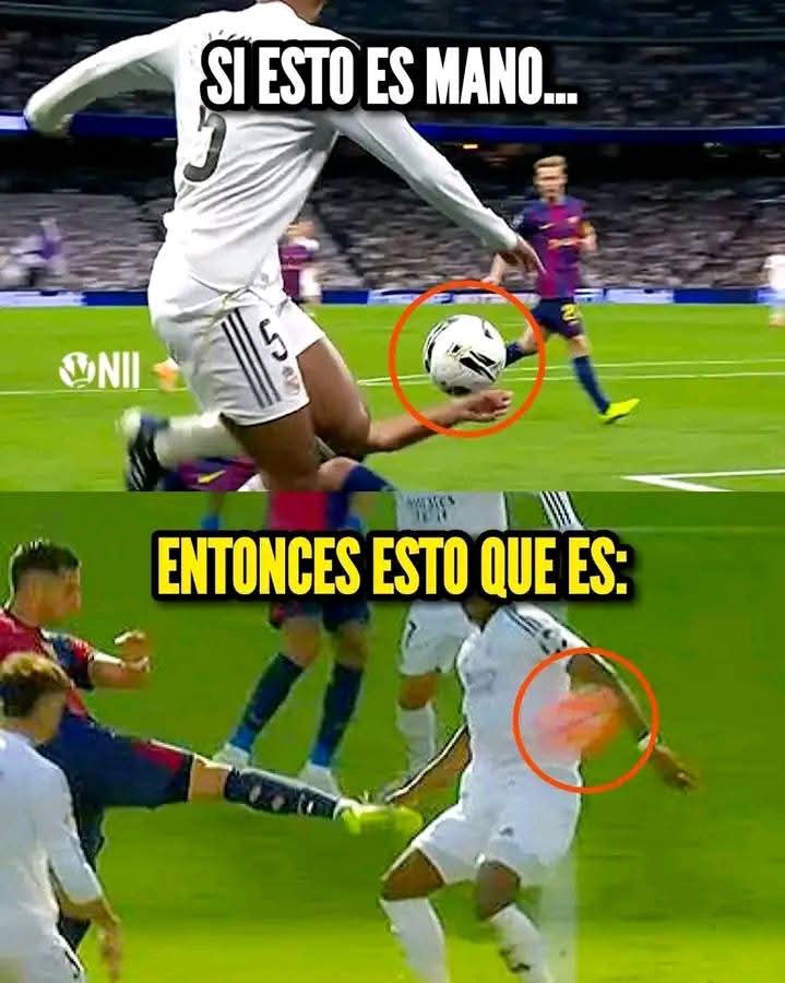 <a href="/AdriRM33/">(fan) REAL MADRID FANS 🤍</a> Y la de abajo según tu no era mano? Y no dieron penal porque era en contra de tú maldito club