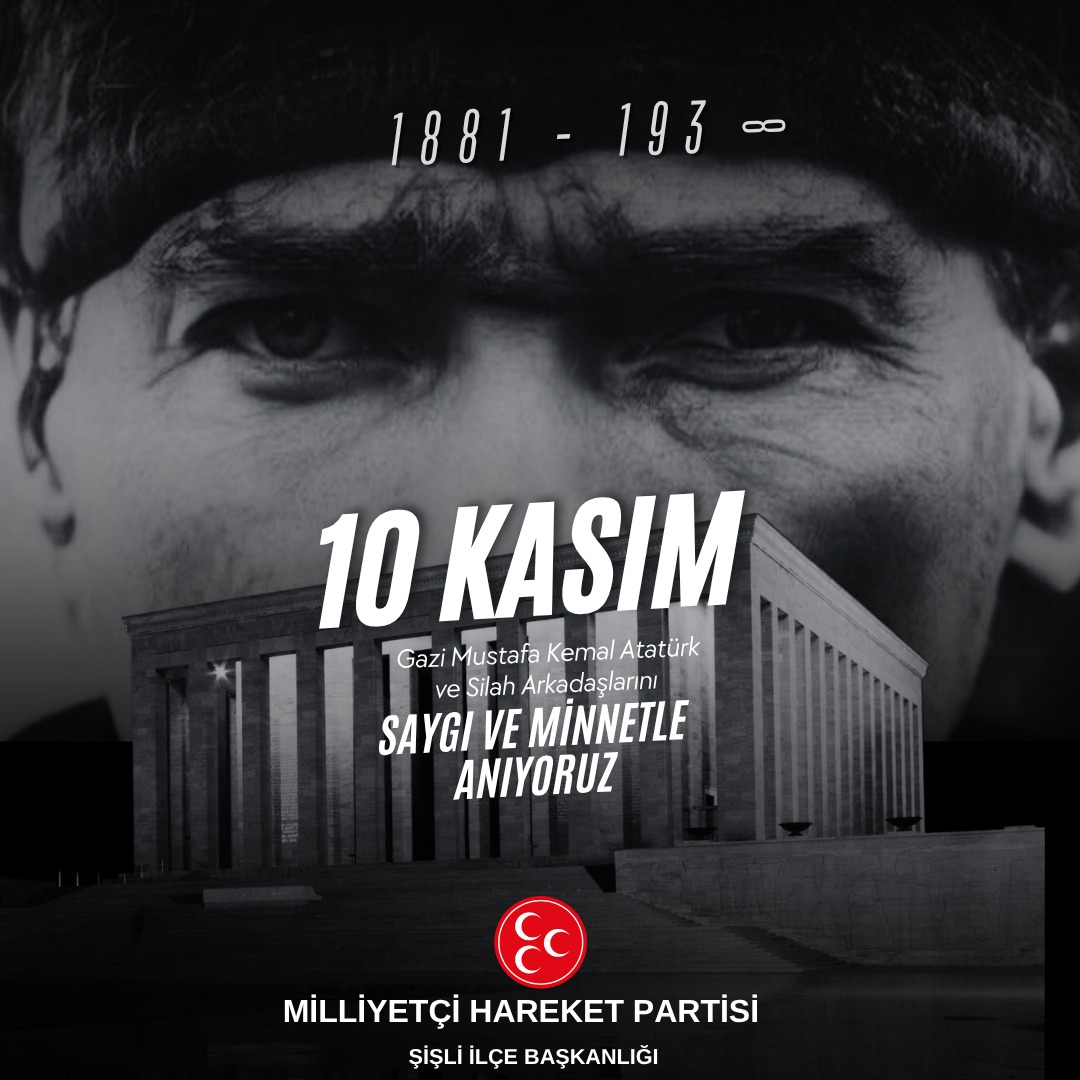 GAZİ MUSTAFA KEMAL ATATÜRK VE SİLAH ARKADAŞLARINI SAYGI VE MİNNETLE ANIYORUZ.
#10KASIM
1881-1938
<a href="/ouz_cabbar/">Oğuz Tolga Cabbar</a>