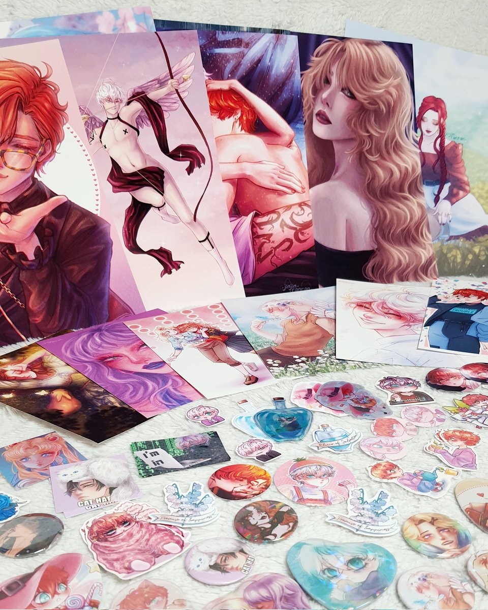 jinjinranran's tweet photo. The shop opens tomorrow π Prints, stickers, badges β all made with love π Thank you for being here with me!
#shoplaunch #artshop #smallartist #mysticmessenger https://t.co/tqHTytjxEZ