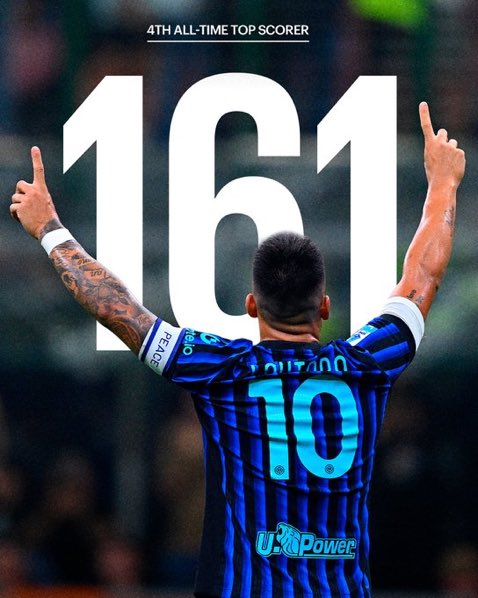 ♉️ Lautaro diventa il 4 marcatore nella storia dell’Inter!