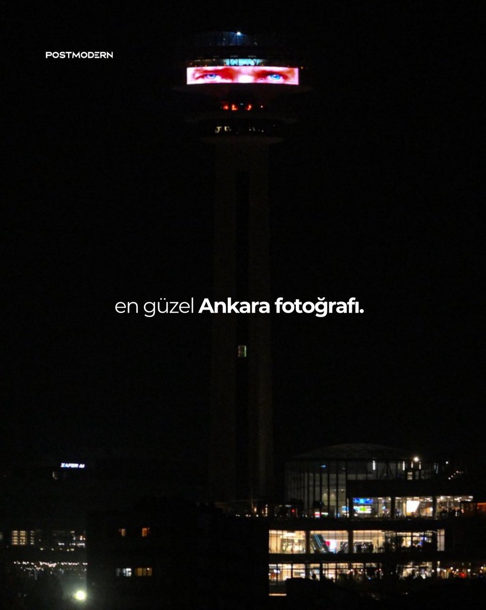 Atakule’ye, Atatürk’ün bakışları yansıtıldı. ♥️