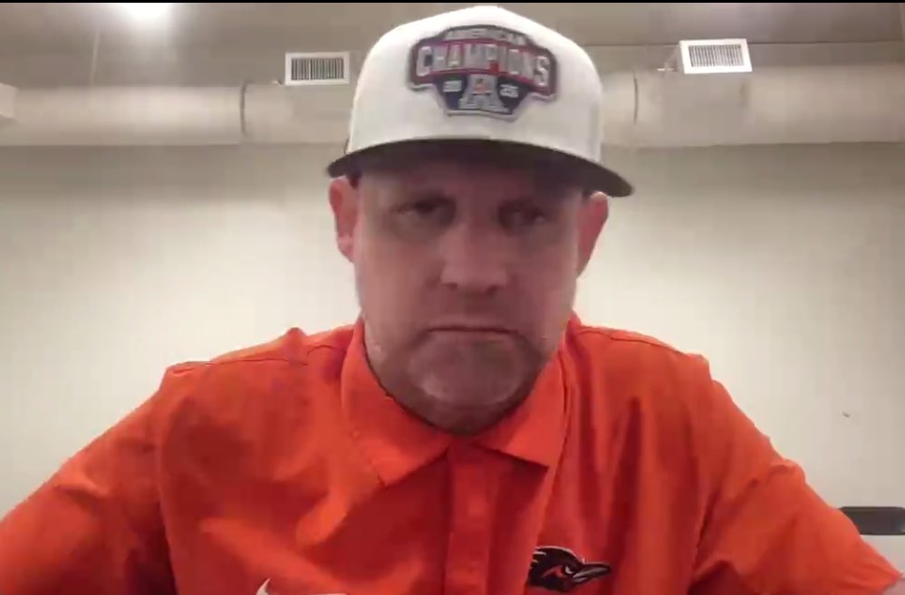 UTSA Women’s Soccer Head Coach Derek Pittman talking with media via zoom following the Roadrunners winning the 2025 American Conference Championship.