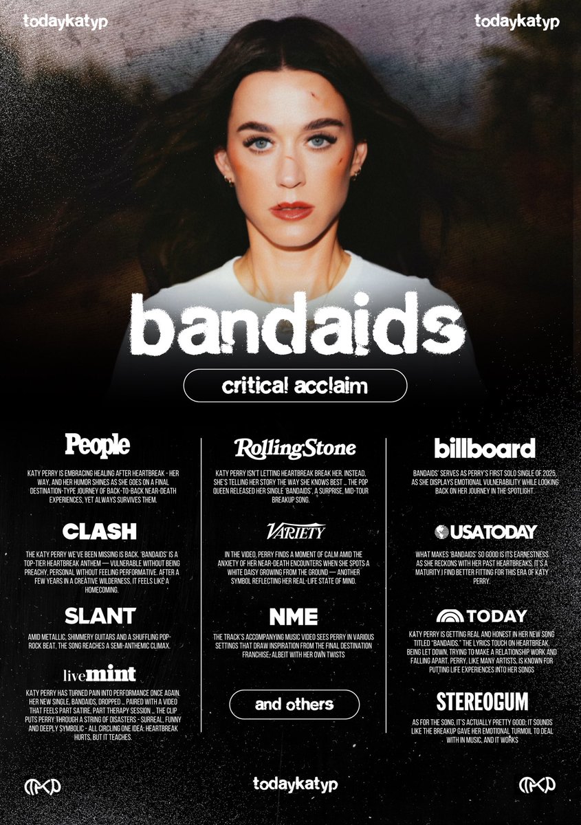 todaykatyp's tweet image. ‘Bandaids’ marks a striking comeback for Katy Perry. 

— Check out some excerpts from the critical reception: