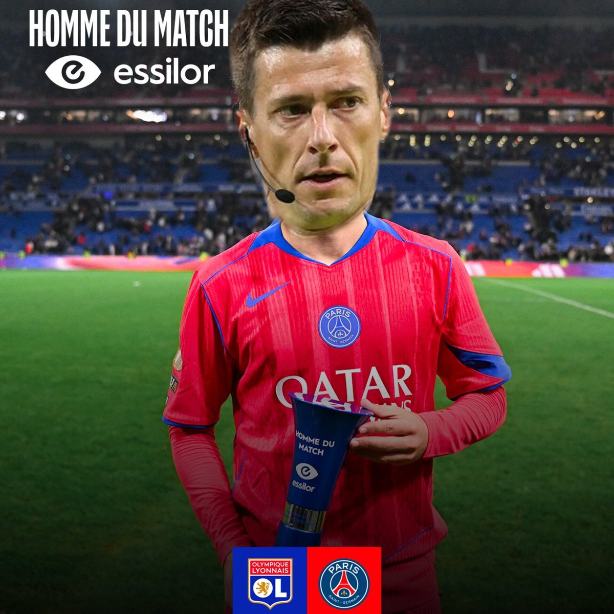 Benoît Bastien est votre homme du match Essilor 🏆

#OLPSG
