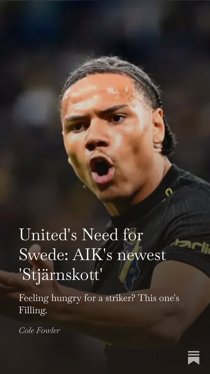 cole_fowler_'s tweet photo. United’s Need for Swede: AIK’s newest ‘Stjärnskott’

https://t.co/DuSMD6daHk https://t.co/Bkv6dEjm3L