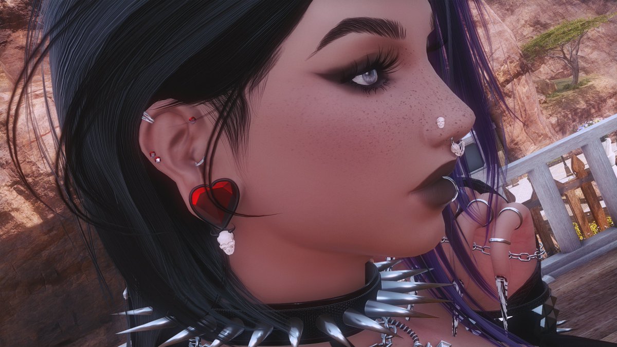 New Sculpt WIP for highlander. Prob gonna port her to something else idk what yet. Toggleable ears/ear jewelry and facial piercings