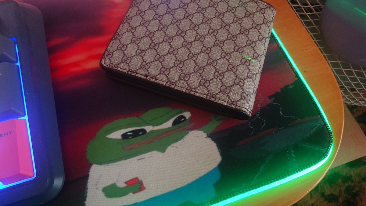 WebBuildingFrog's tweet image. Actual picture of me holding my gucci wallet