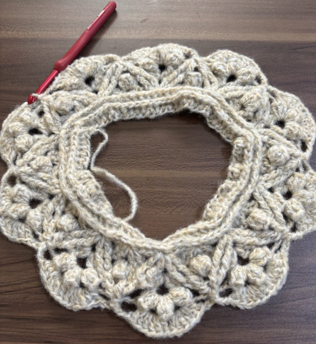 takapipi_3's tweet image. おはようございまっ😌
fuwarikoさん動画参考にしてます。
丸ネックトップダウン、お手手がキツくて緩く編むのに必死🫩
#編み物好きな人と繋がりたい 
#YouTube