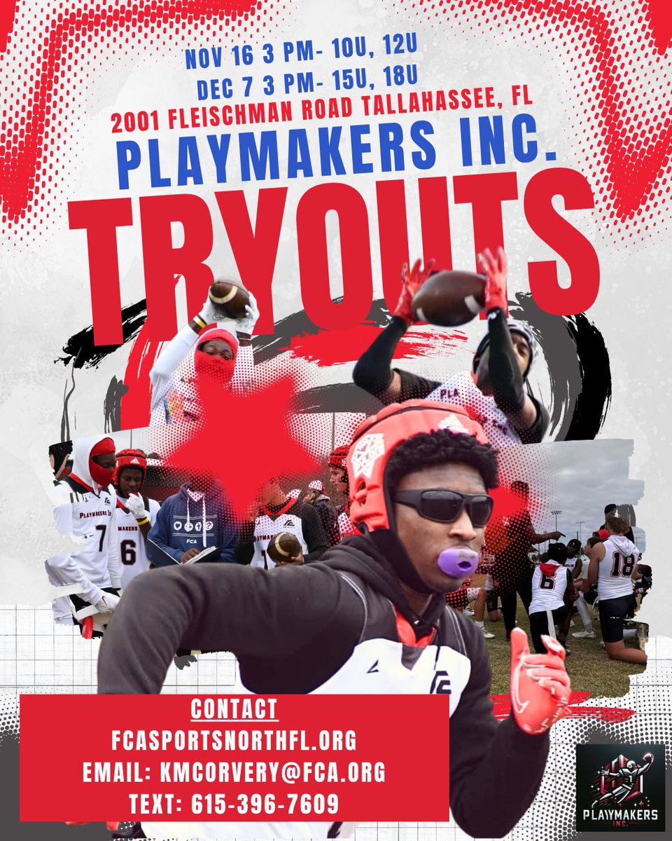 kezmccorvey's tweet photo. We are looking for families chasing real opportunity in football not recreational.
Come and see if you and our program are a good fit.
#PlaymakersInc #EarnIt #7on7Football #CoachKez https://t.co/VfSSXvG6wI