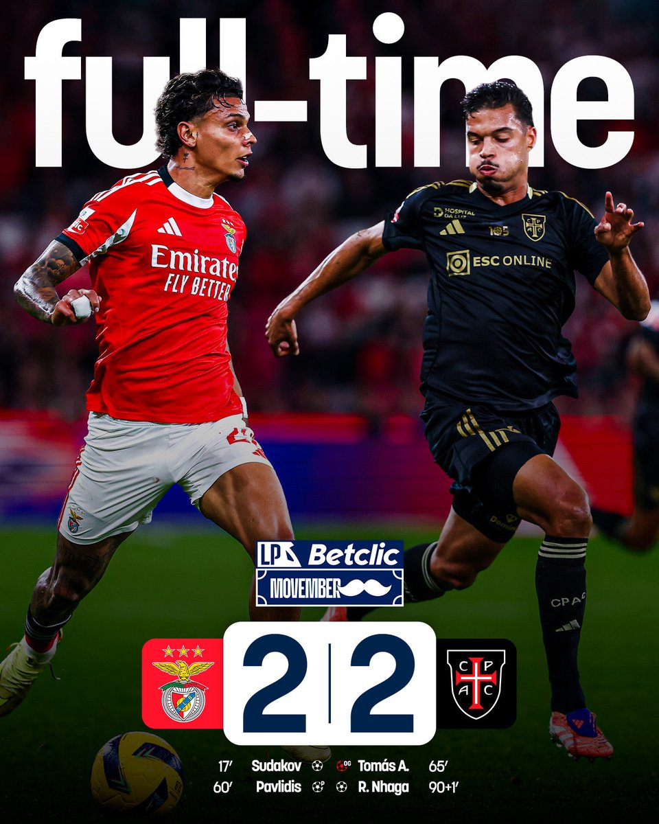 ligaportugal's tweet photo. O SL Benfica 🦅 saiu em vantagem, mas o Casa Pia AC 🪿 guardou o fôlego para o sprint final! 🏁
Tempo útil ⏱️ 54,71%
Taxa de ocupação 🏟️ 83%
#LigaPortugalBetclic #SLBCPAC https://t.co/dvumPwfbEF