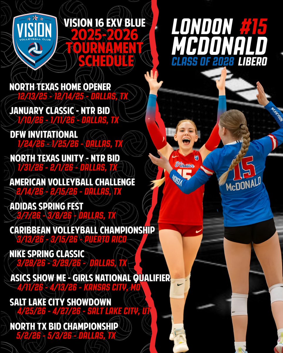 LondonMcD2028's tweet image. Can’t wait to get back on the court with some of my favorite people. Come see me this season!🔥

#libero #sophomore #classof2028 #wearevision #vision16exvblue #uncommitted #highfiveseason