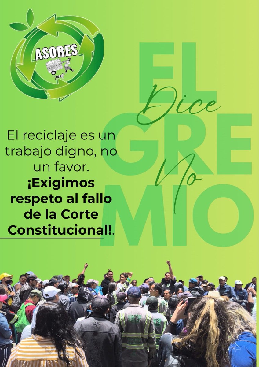 Asorescol20's tweet photo. El trabajo de los Recicladores no se negocia #ReciclajeSinRecicladoresEsBasura #ReciclajeConRecicladores #NOALAREFORMATARIFARIA https://t.co/367Ftf4PYS