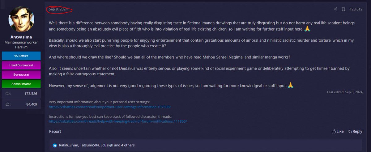 unkn0wnaether's tweet image. i wanna give some more context to this because this shit is actually wild. bro the person in question was reported literally a year ago and yet they&apos;re still allowed on the forums. insane stuff on the admins part