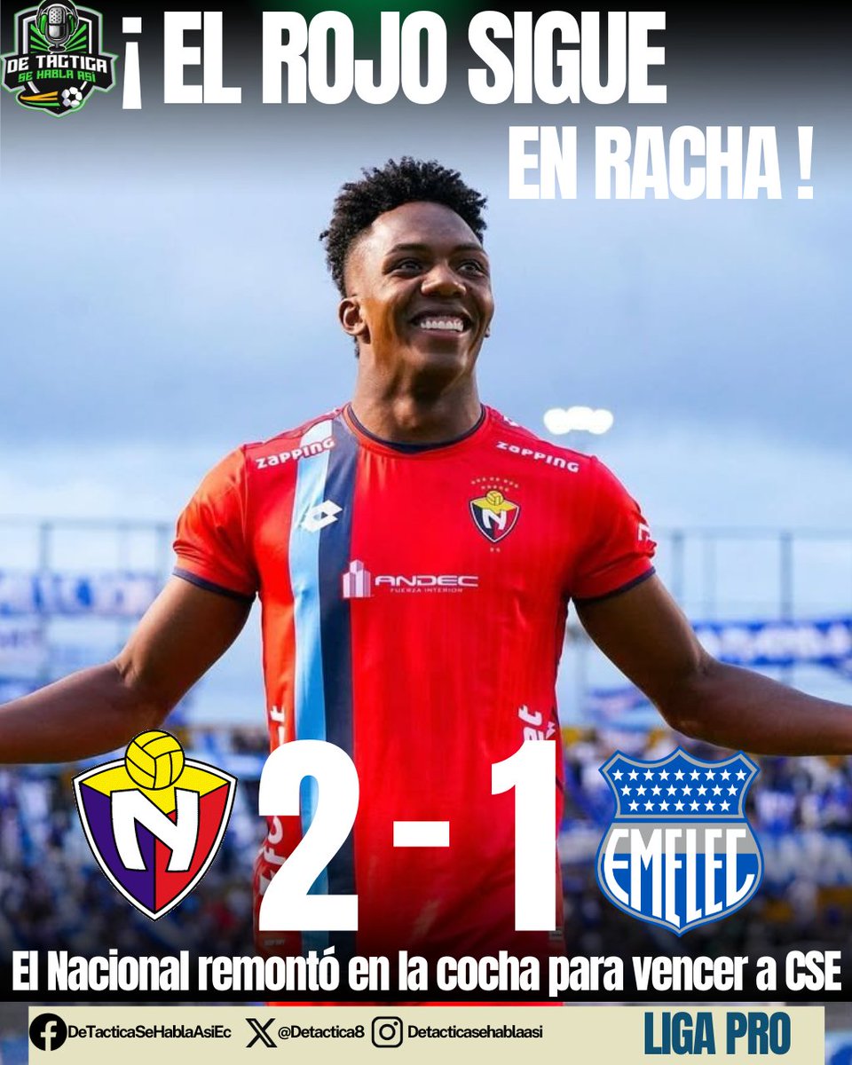 💥𝑷𝑬𝑺𝑬 𝑨 𝑳𝑨𝑺 𝑨𝑫𝑽𝑬𝑹𝑺𝑰𝑫𝑨𝑫𝑬𝑺 𝑬𝑳 𝑵𝑨𝑪𝑰𝑶𝑵𝑨𝑳 𝑺𝑼𝑷𝑬𝑹𝑨 𝑨 𝑬𝑴𝑬𝑳𝑬𝑪

🔻 Jaime Ayoví adelantó a #CSE, mientras Djorkaeff Reasco y Charles Vélez le dieron el triunfo a #ElNacional.

🔻 #Macara lidera el hexagonal 2 y tiene cerca a los morlacos y azules.