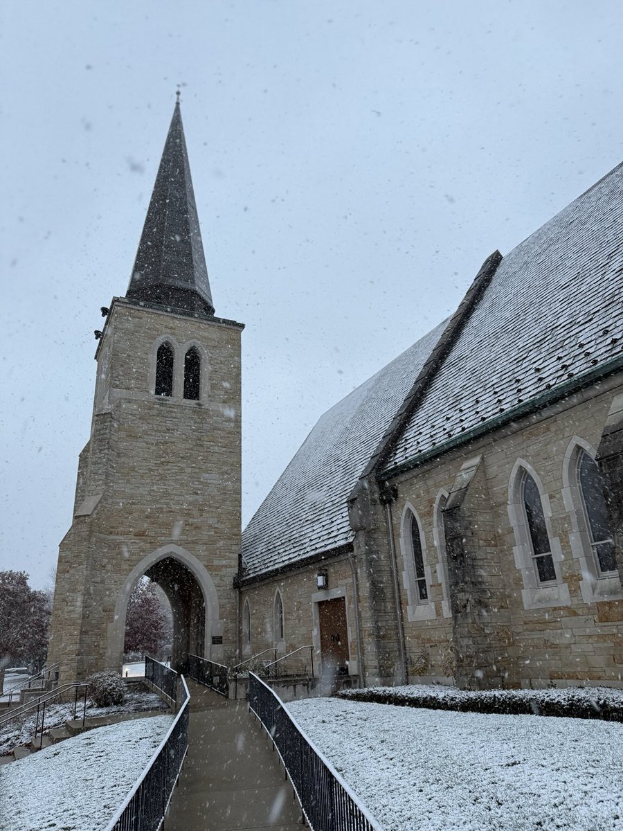 Choral Evensong—and the first snow of the season here in Indianapolis. Had a great concluding organ recital by an ⁦<a href="/IndianaUniv/">Indiana University</a>⁩ Jacobs School of Music student.