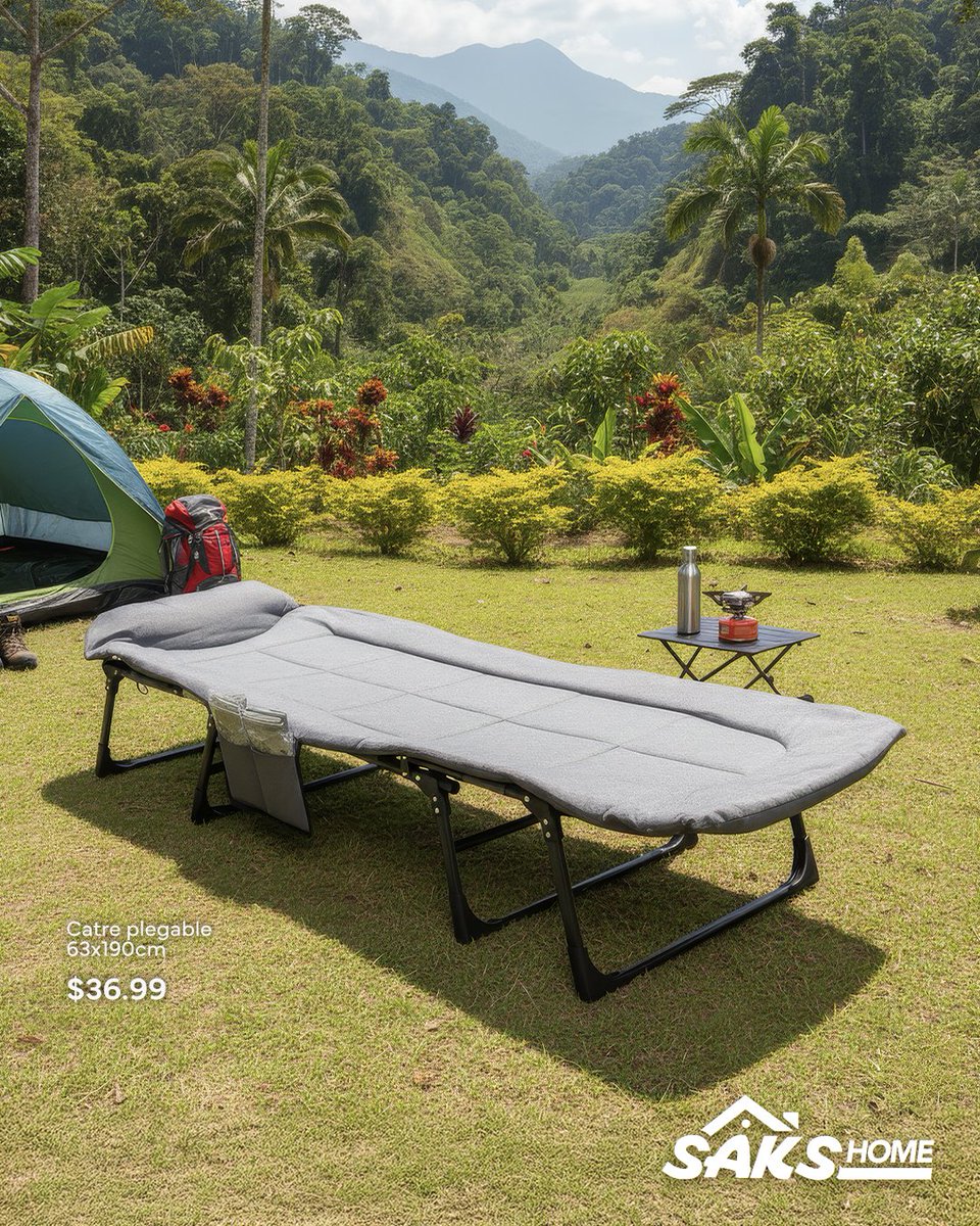 💬 ¿Ya pensaste en tu próxima escapada? 
Compacto, resistente y listo para la aventura 💪

Catre Plegable 63x190 cm - 1468308. Disponible en todas nuestras sucursales. 

##sakshome #sakspanama #modasaks
