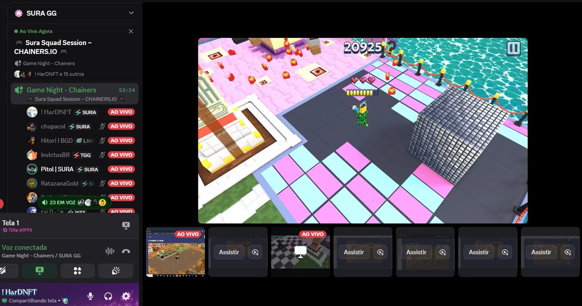 Game Night de <a href="/ChainersGame/">Chainers</a> na <a href="/suragamingbr/">Sura Gaming Brasil</a>  Pegando fogo!

Domingo de jogos é aqui na Sura!
Preparem os dedos e o bom humor, porque hoje até o trator da fazenda vai querer entrar na partida!🤣