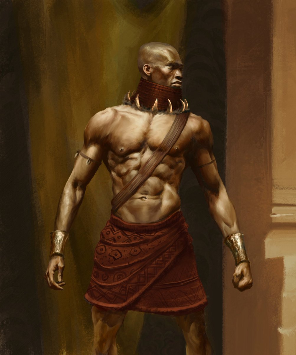 Painting of a Benin Guard.. I don’t know my obsession with the culture..