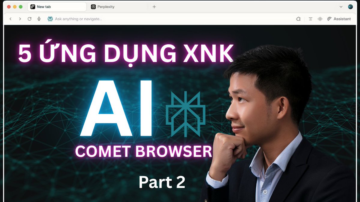 vixnk2023's tweet image. AI Comet: 5 Tuyệt Chiêu Ứng Dụng Vào Xuất Nhập Khẩu [Phải xem trước 2026... youtu.be/CxF_pUE2WGg?si…