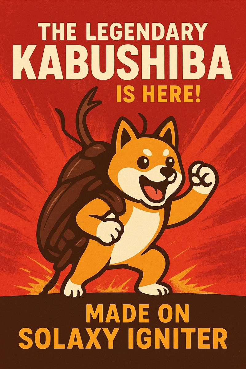 KabuShibaInu's tweet photo. good morning
🔗 Trade here:
https://t.co/dJVWpLLTFT…
#SOL
#solaxy
#neptoon
#igniter
#KABUTO
#memecoin
#仮想通貨
#柴犬
#カブトムシ
#bestwallet https://t.co/ly83bZs08s