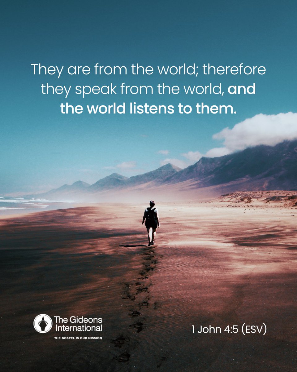 The world has its voice, but God calls us to speak with His truth. #VerseOfTheDay #TheGideons