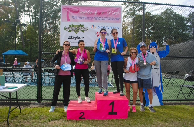 DukeSurgOnc's tweet image. Another successful Pickle for Pink (P4P) tournament! We are extremely grateful for everyone who came out and supported the event! @Novartis @Stryker_ST
