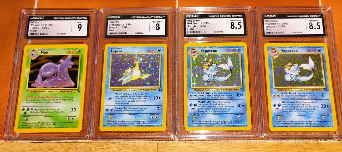 AgentJLA's tweet photo. @CGCCards exceeded my expectations. Was expecting these back a couple of days before Thanksgiving but they came back super fast. They received on 10/27 and shipped on 11/4...Ι did a "quick submit bulk economy" of 20 cards and these are the results....
Last pic in the comments. https://t.co/Wv4Vl5tqzM