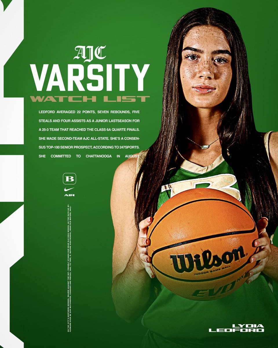 add another to the list 📋

<a href="/Lydia_Ledford21/">Lydia Ledford</a> has been named to the <a href="/AJCsports/">AJC Sports</a> 1️⃣1️⃣ Player Watchlist❗️

🔗: bit.ly/3Low4y9

#CultureWins | #RunAndHunt