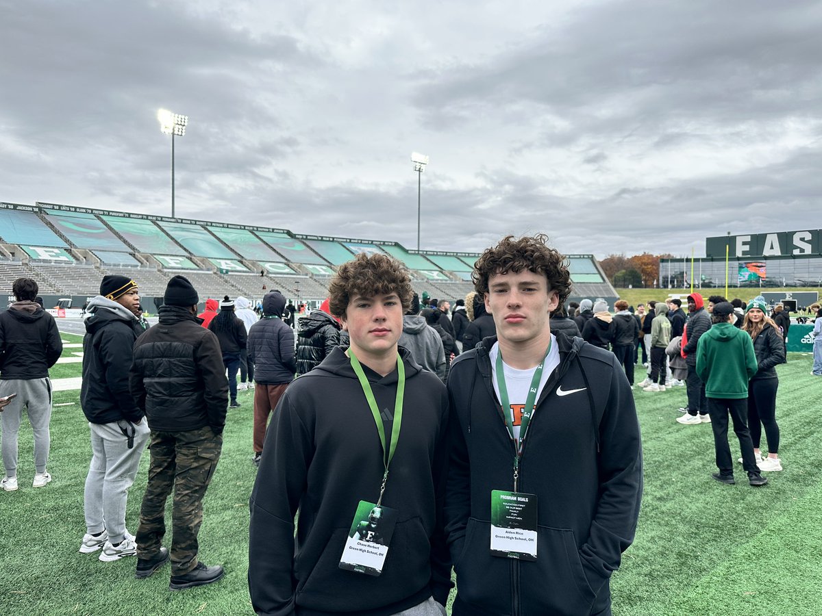 chase_herbert8's tweet photo. Thank you @Coach_Creighton and the rest of the EMU coaching staff for the gameday invite! Had a great time and loved watching the game. https://t.co/JSvWDlz5Um
