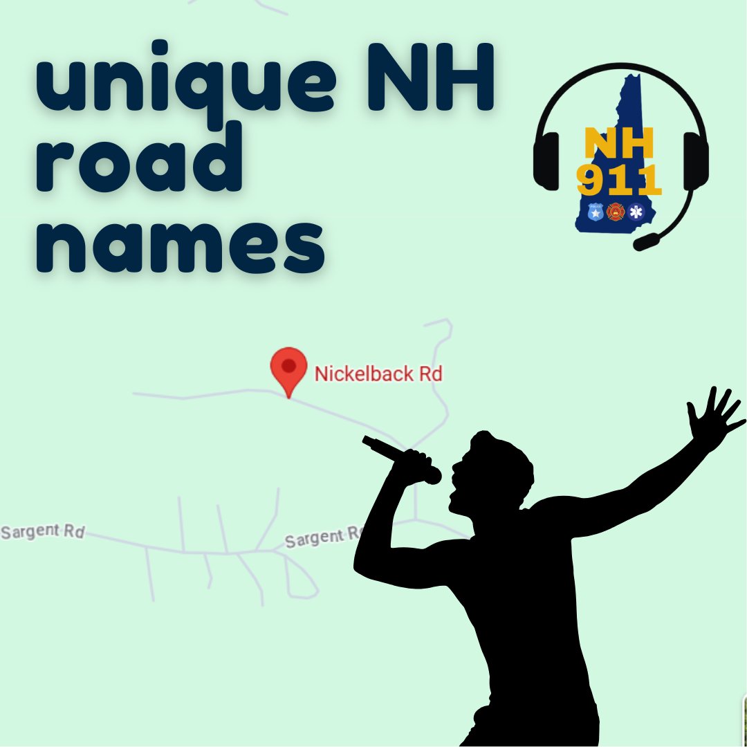 “How You Remind Me” that not so “Far Away” in Center Conway lies Nickelback Rd.  DESC cartographers have ensured that this and every road in NH is correctly geolocated on the maps used by NH 911 telecommunicators.