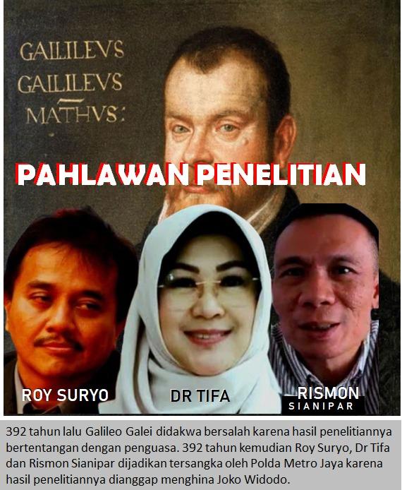 PAHLAWAN ILMU PENGETAHUAN 
Dengan ilmu pengetahuan yg dimiliki mereka habiskan waktu dan energi utk menemukan KETIDAKBENARAN dan MENEGAKKAN MORAL BANGSA. 
☆ Jadi ingat Galileo Galilei, hasil penelitiannya tak disukai penguasa dia dibui sampai mati. Tapi itu kan 392 th lalu, Bro.