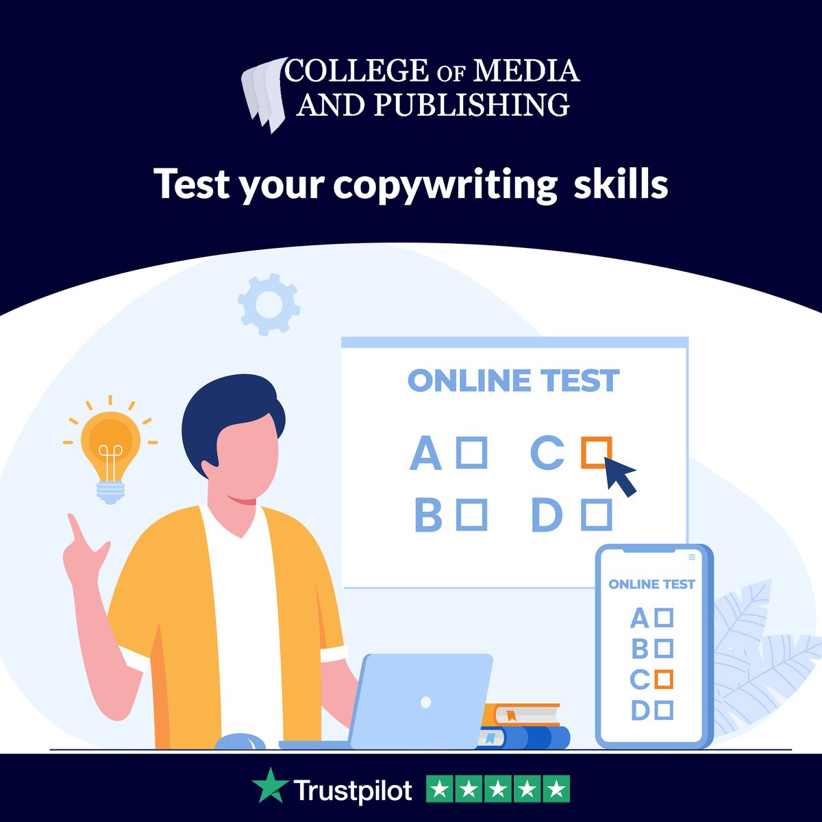 CollegeMediaPub's tweet image. Will you pass our copywriting challenge? Put your skills to the test, here: ow.ly/muWS30gly2M #learn_online #no.1yourskills #copywritingTest 🔎🎓🌐 5*Rated #work #skillsTest 🎓