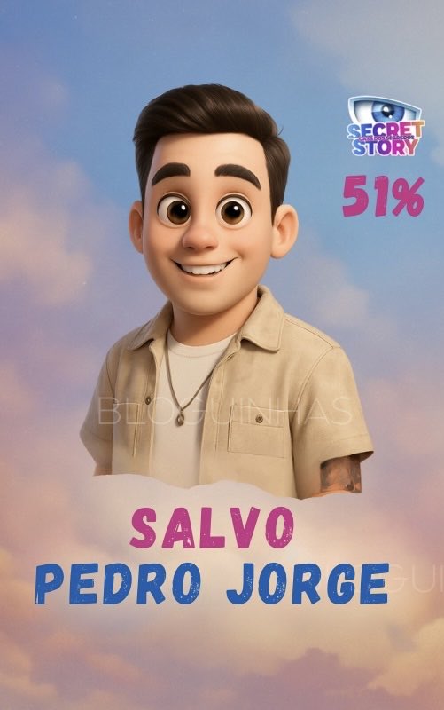 bloguinhas's tweet image. SECRET STORY 9
Primeiro Salvo Pedro Jorge
#sstvi #ss9 #sstvi9 #bloguinhas