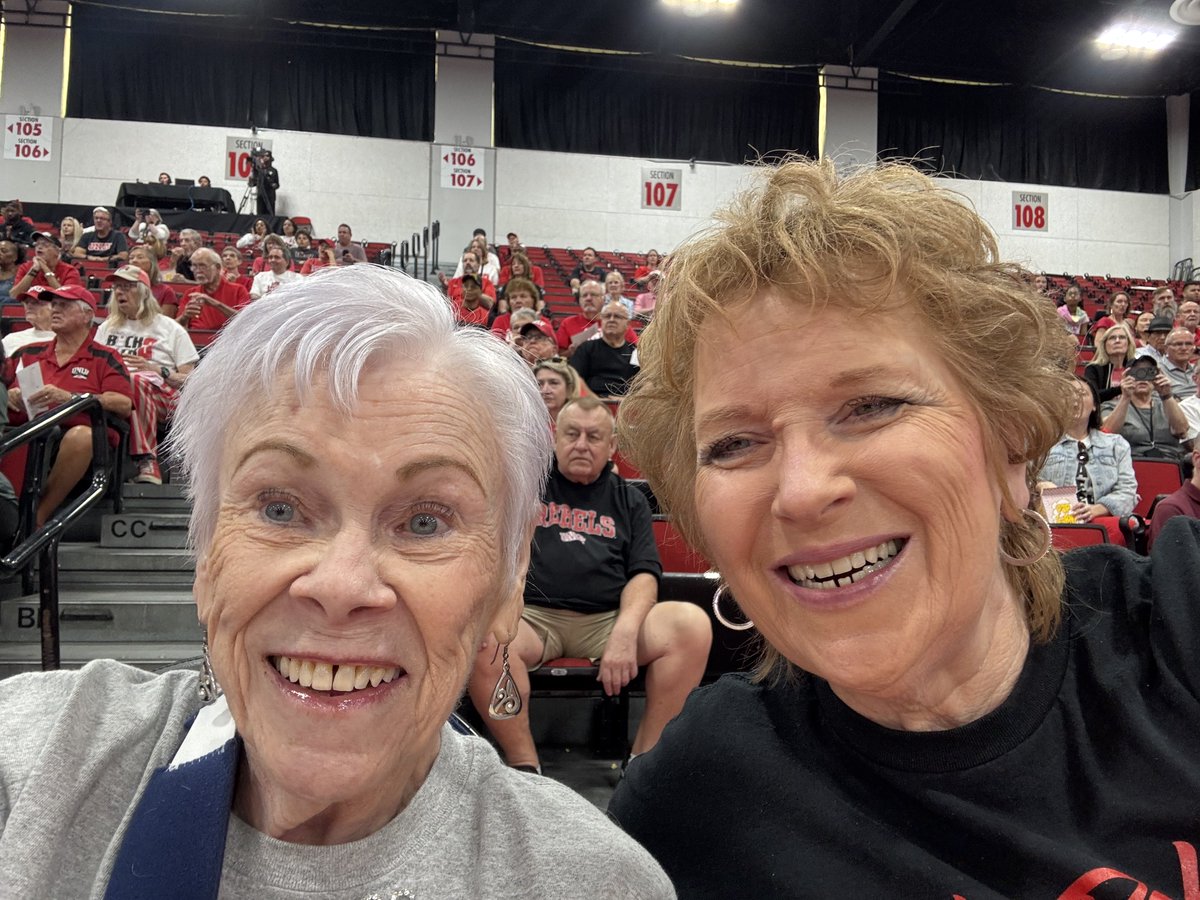 TheAuntieTut's tweet photo. #UNLVLADYREBELS  We’re baaack! Gina and I at Cox Pavilion to watch our UNLV Lady Rebels take on DePaul!     #GOREBELSGO ‼️ https://t.co/6CXcLbOE1k